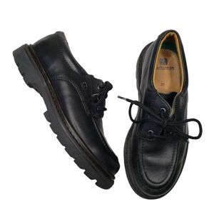 Elefanten | Neutral Classic Black Lace Up Loafers Casual Dress Shoes Boy's 12.5